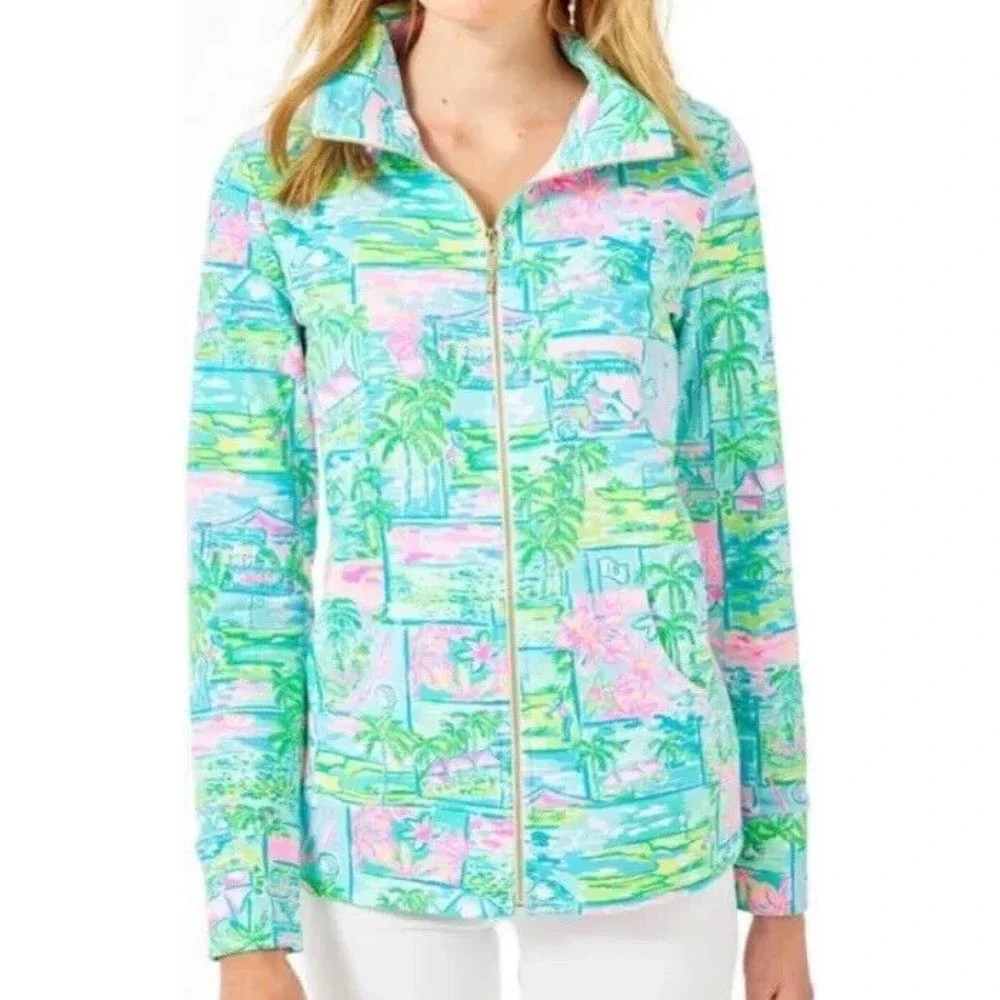 Lilly Pulitzer Jacket Full Zip honda Classic Multi Color Rare Women’s Size‎ XXS